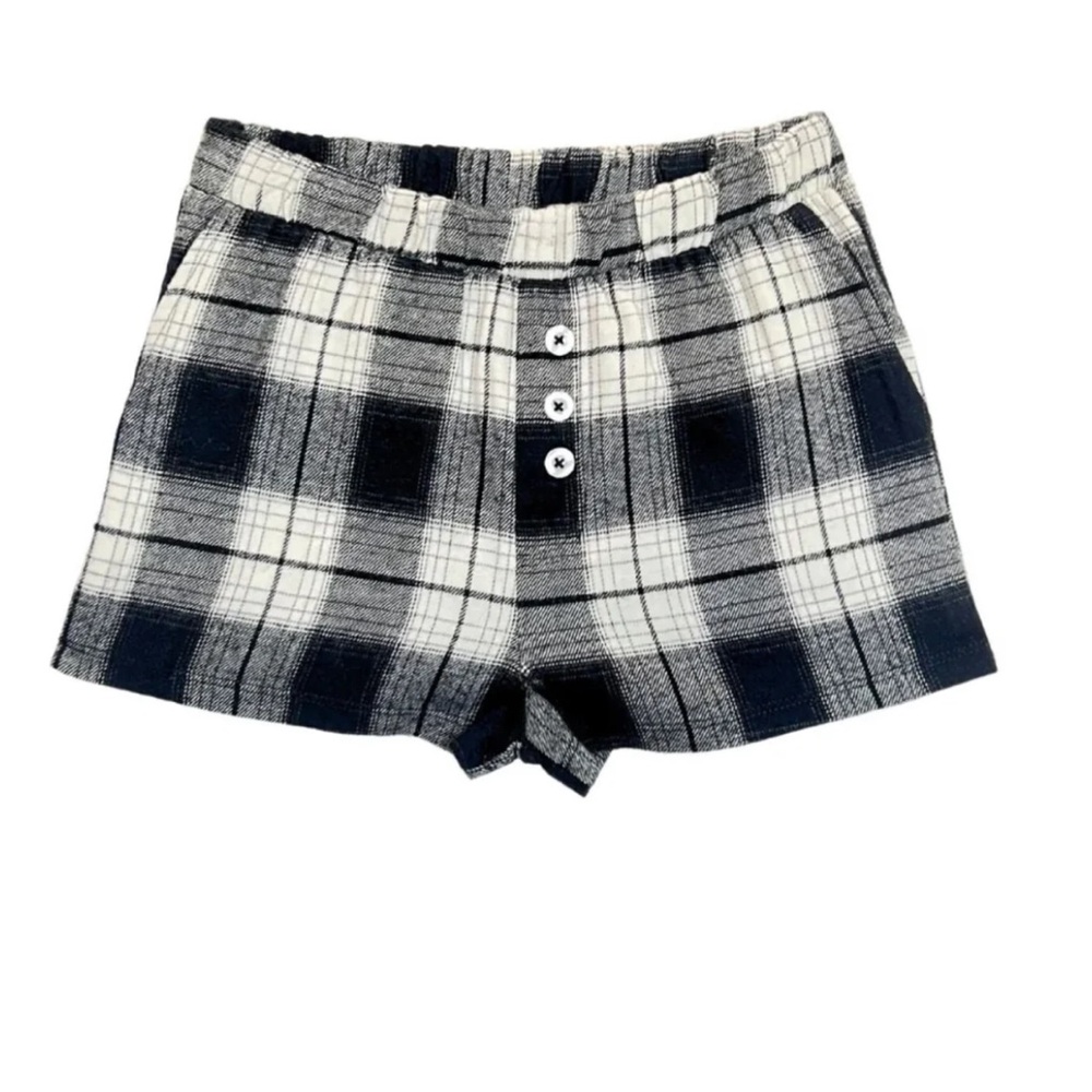 Katie J NYC Black and White Plaid Bree Shorts